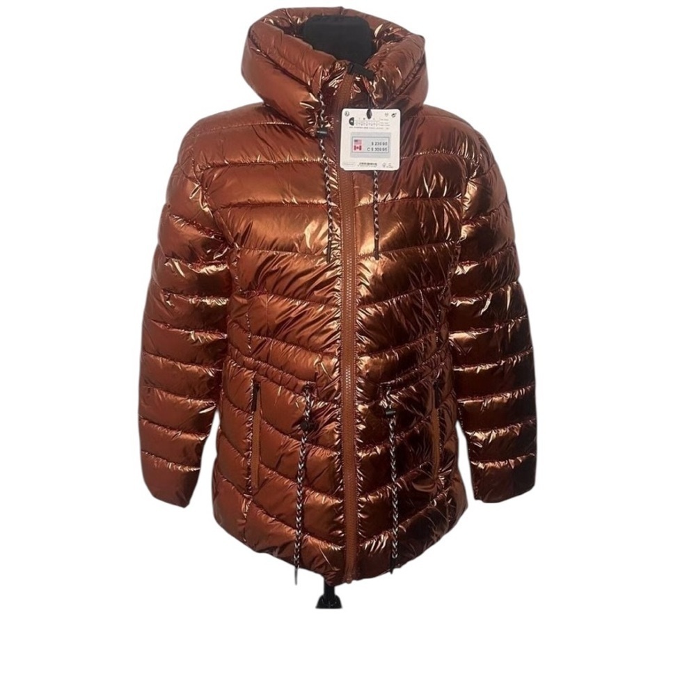Desigual Shiny Copper Puffer Jacket - Picture 2 of 9